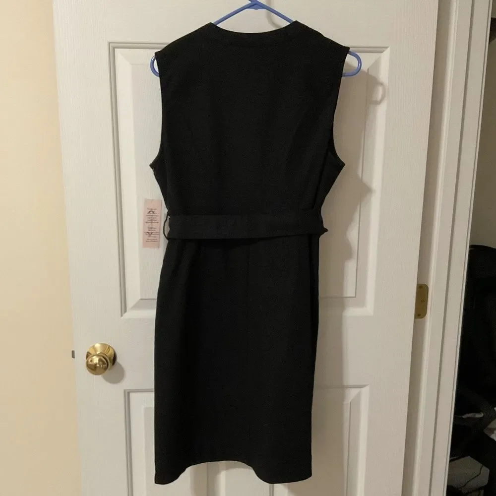 Nanette Lepore Sleeveless Denim Button Down Mini Dress Black Size 10 - Picture 9 of 10